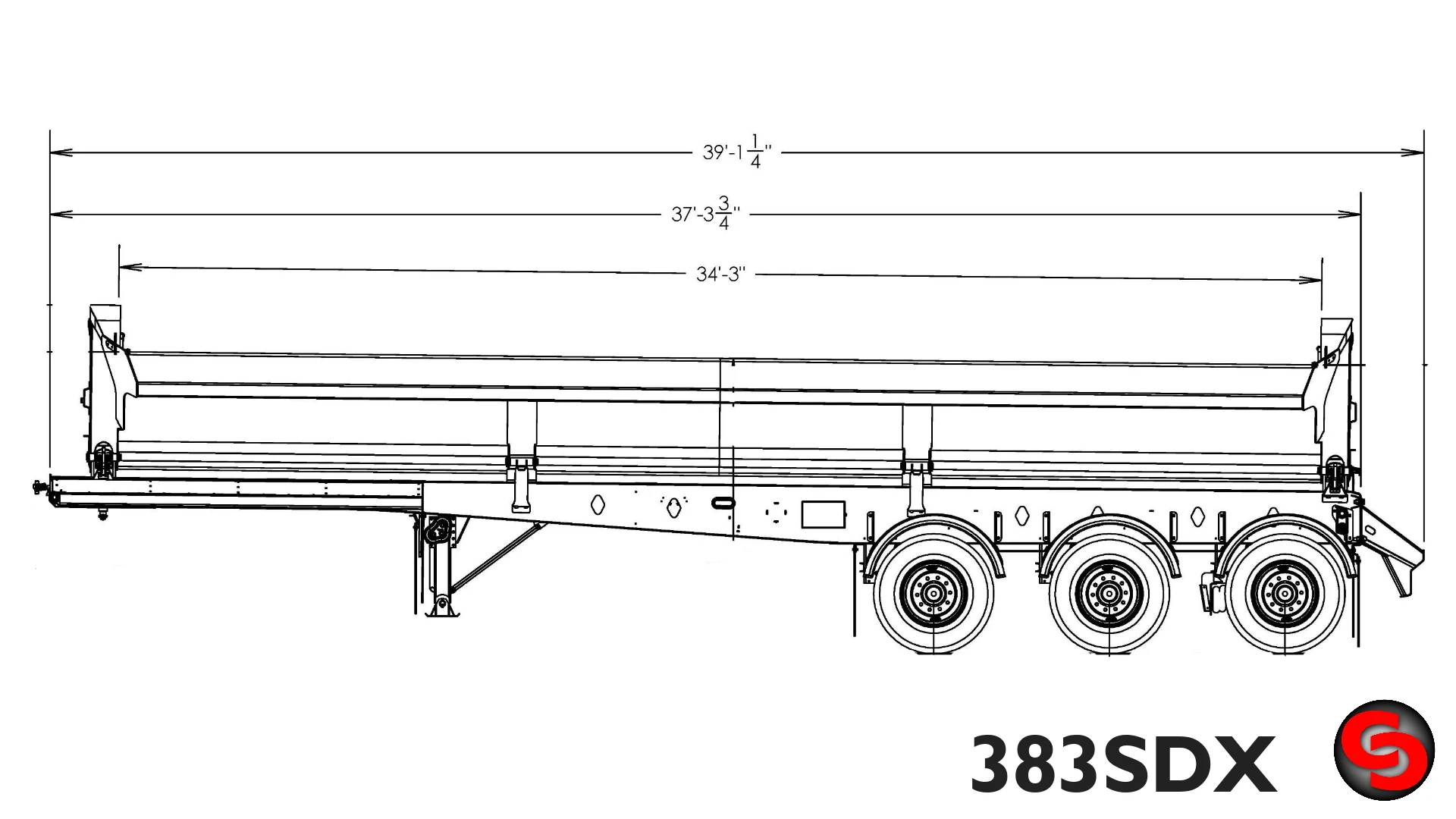 38' Tridem Side Dump — photo 2
