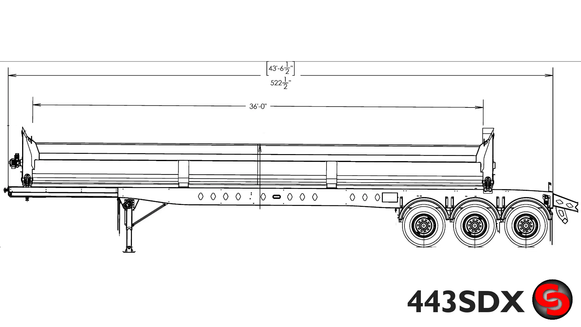 44' Tridem Side Dump — photo 3