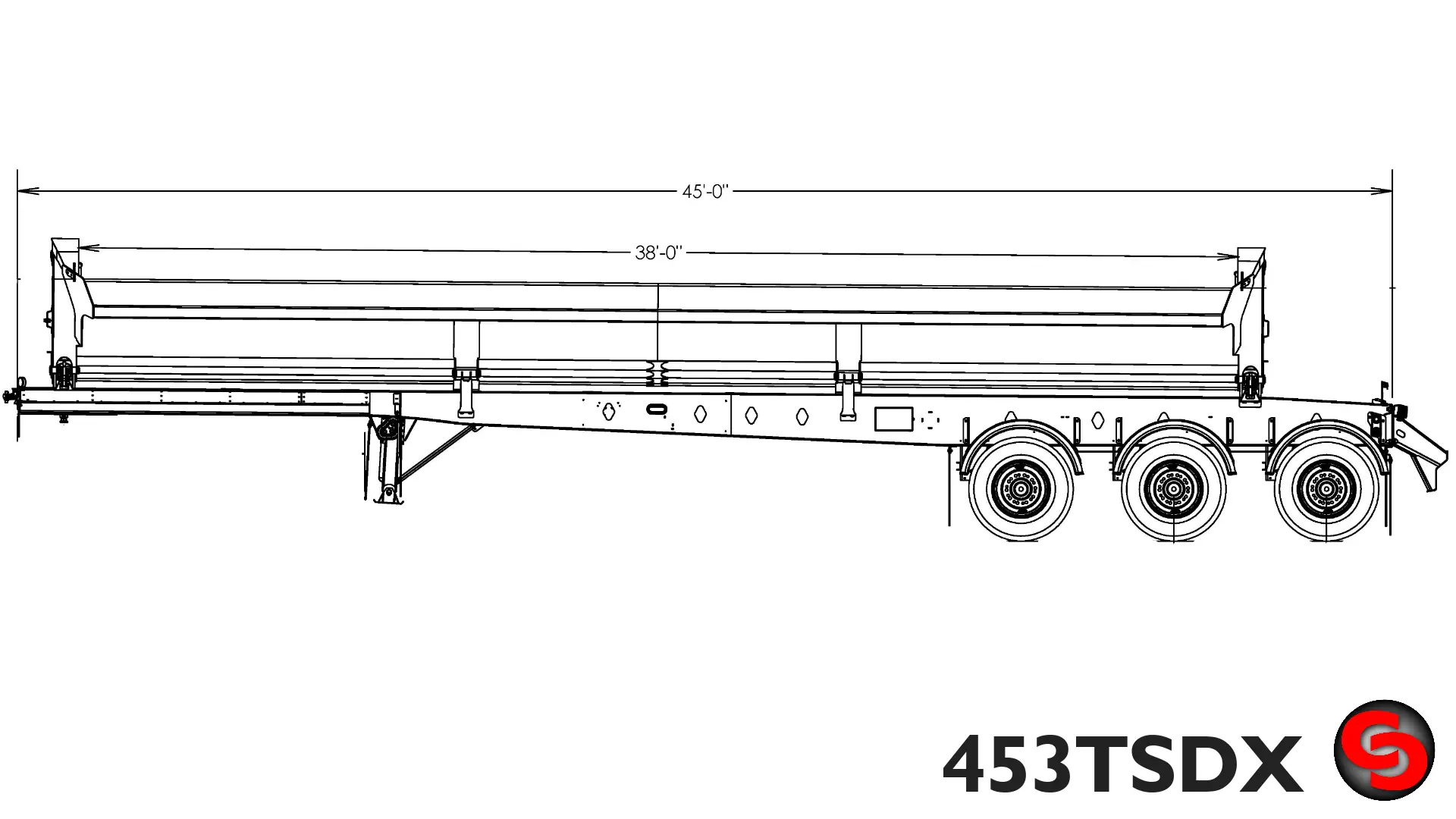 45' Tridrive Tridem Side Dump — photo 3