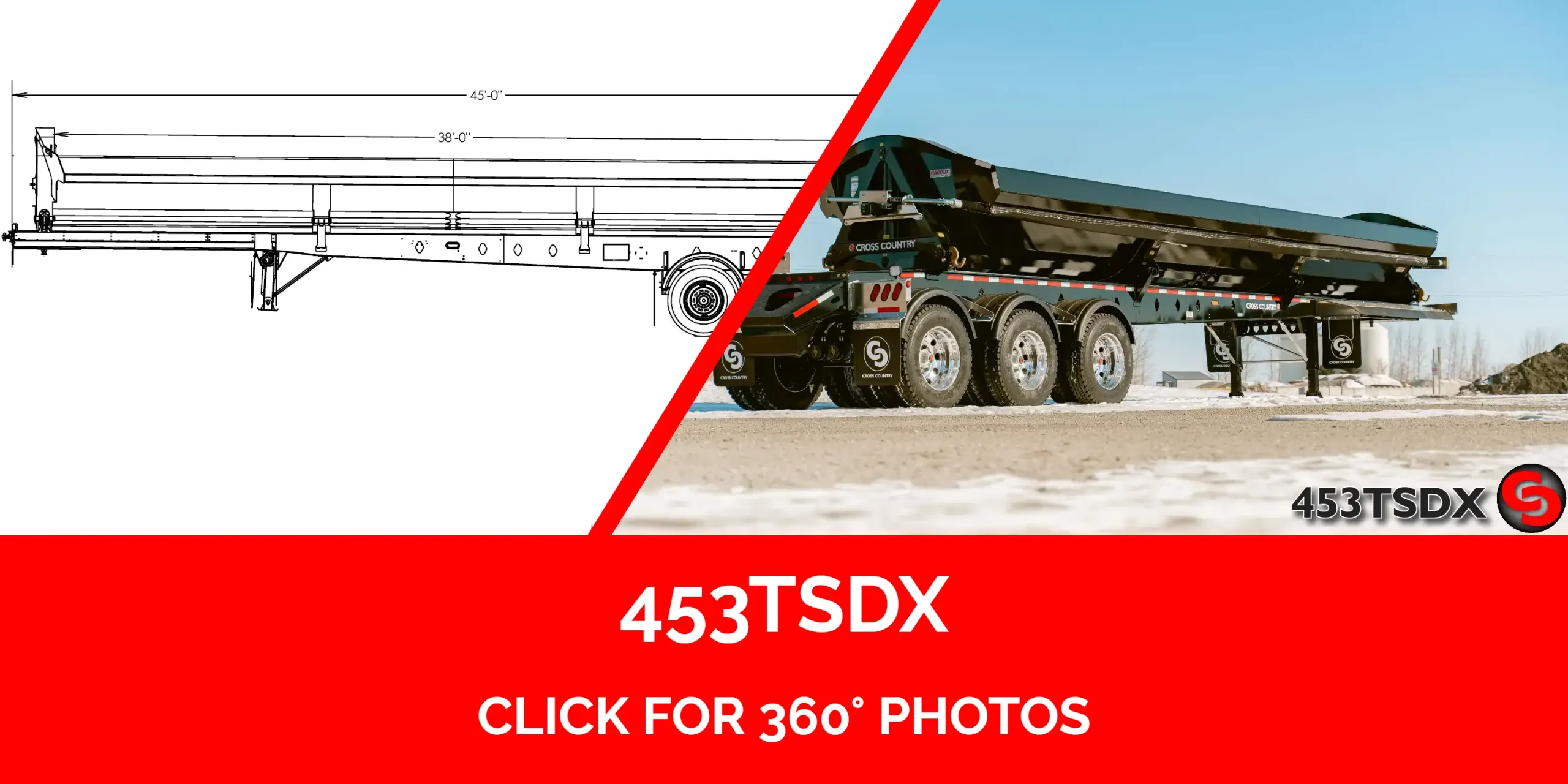 45' Tridrive Tridem Side Dump — photo 2