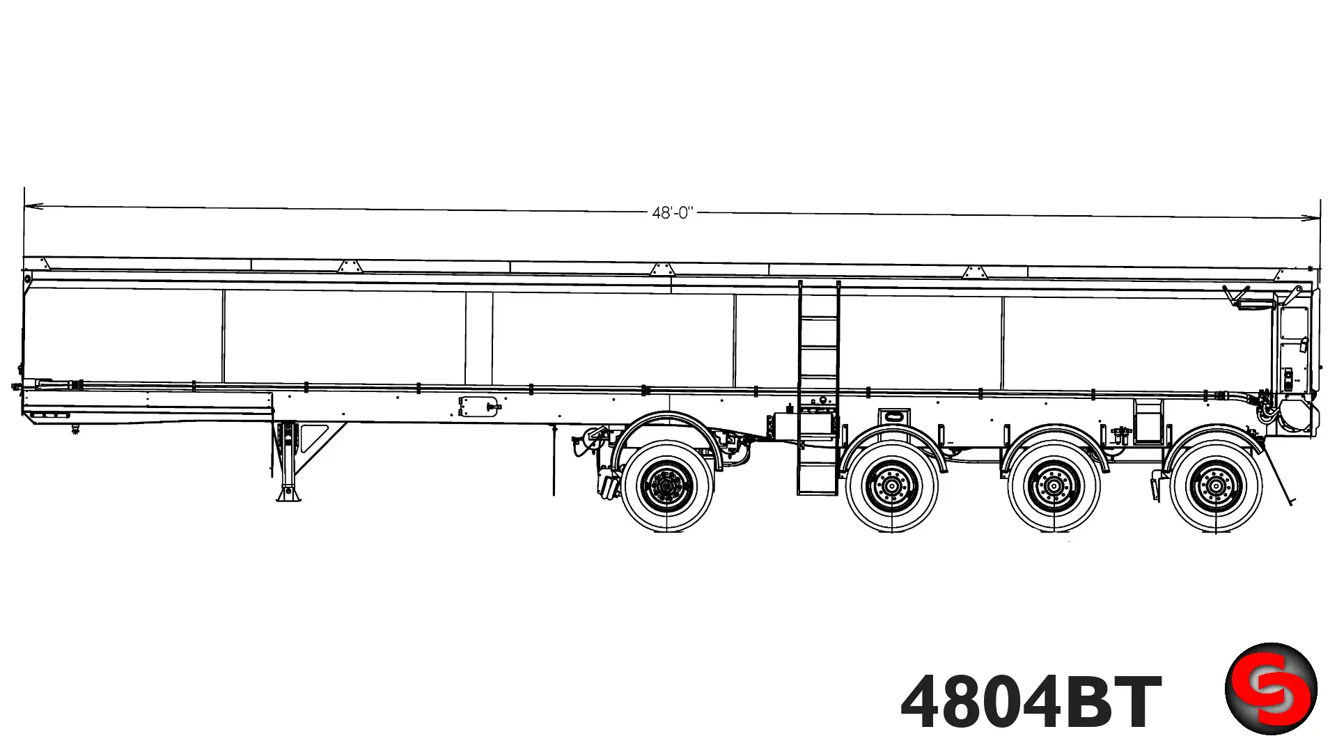 48' Quad-Axle Belt Trailer — photo 3