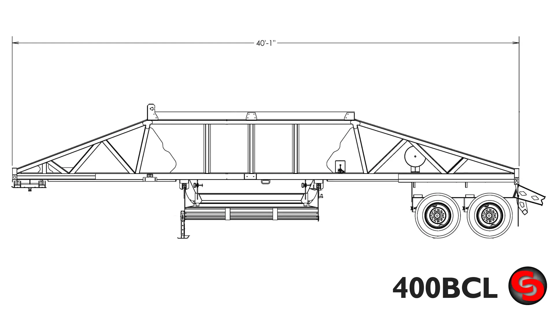 40' 2-Axle Clamshell Belly Dump — photo 1
