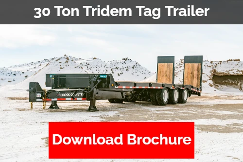 30-Ton Tridem Tag Trailer